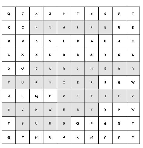 Ie mittelalterliche gesellschaft war eine pyramide hierarchisch gegliederter schichten. Arbeitsblatt "Mittelalter" - SUCHSEL mit 6 versteckten Wörtern