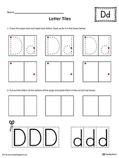 finding and connecting letters letter d worksheet myteachingstationcom