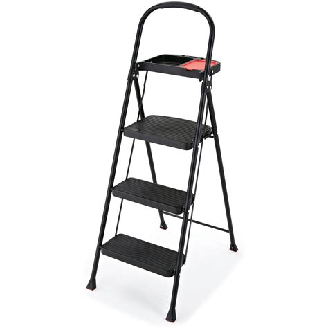 Rubbermaid Rms 3t 3 Step Steel Step Stool Wproject Tray 225 Lb Cap