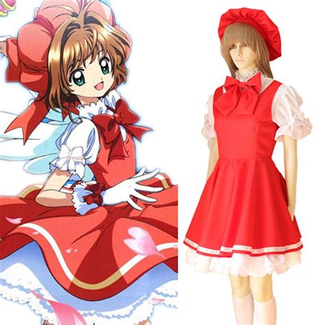Japanese Anime Cardcaptor Sakura Cosplay Dress Kinomoto Sakura