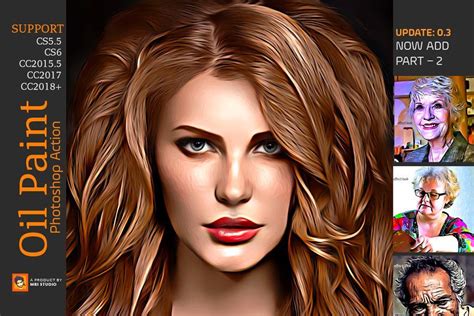 Ad Oil Paint Photoshop Action By Mri Studio On Creativemarket Oil Paint Photoshop Action Be