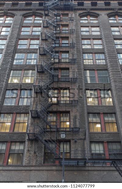 Vintage Fire Escape On Side Classic Stock Photo 1124077799 Shutterstock