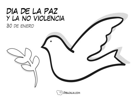 Ficha de Paloma del Día de la Paz Dibujo Dibujalia Los