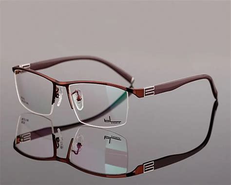 56 17 140 brand designer fashion half rim high quality men optical myopia uv eyeglasses blue