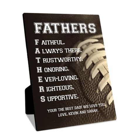 Fathers day festival is celebrated on different dates in different countries. Fathers Descriptive Words Personalized 5x7 Plaque with Easel