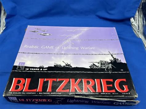 Vintage 1965 Avalon Hill Blitzkrieg Board Game Battle Game Of Lightning