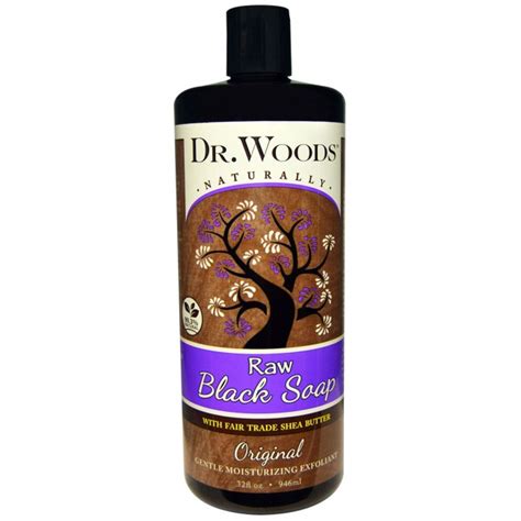 Woods para todas sus necesidades de salud. Pure Black Soap with Organic Shea Butter by Dr. Woods