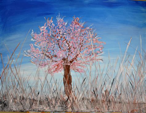 Pink Tree Pink Trees Art Painting