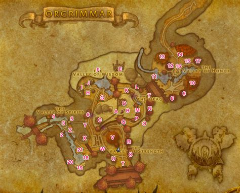 Map Of Orgrimmar Vendors Trainers And Npcs