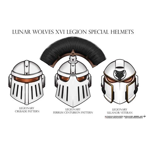 Artstation Lunar Wolves Xvi Legion Special Helmets
