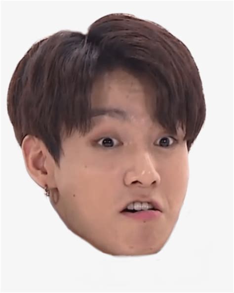 Descargar Png Jungkook Memes Face Sticker Taekkw Jung Kook Meme Bts