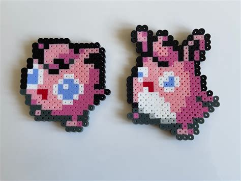 Jigglypuff Evolution Pok Mon Perler Fuse Bead Pixel Art Sprite Etsy