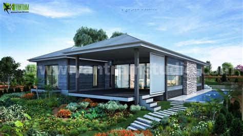 Dreamy Modern House Rendering Ideas By Yantram Exterior Rendering