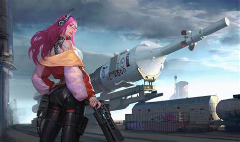 Wallpaper Fictional Character Portrait Display Pink Hair Rocket