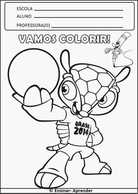 Desenho Do Mascote Da Copa De 2014 Para Colorir Holidays Oo