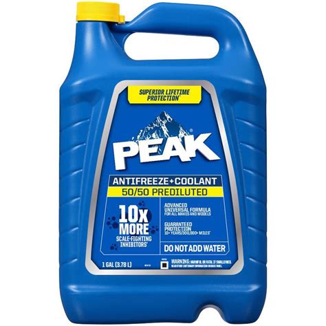 Peak 10x 5050 Pre Diluted Antifreeze Coolant 378 Liters Walmart