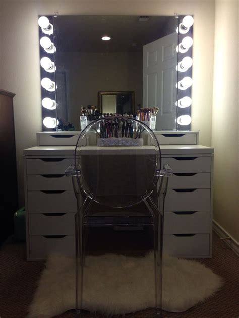 Instead, invest in a makeup mirror with lights for your vanity, desk, or to bring with you on the go to make the process so much easier. DIY Vanity Mirror With Lights for Bathroom and Makeup Station