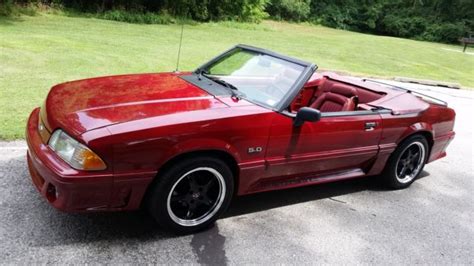 1991 50 Liter V8 Ford Mustang Gt Convertible 302 Rare Color Fox Body