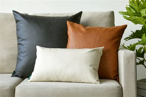 Our full range of leather sofas will still be available. Vegan Leather Pillow Cover | Leather pillow, Pillows ...