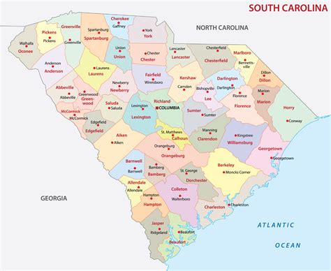 South Carolina Counties Map Mappr