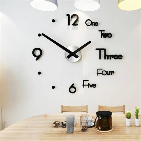 3d Diy Wall Clock Sticker Watch Sticker Acrylic Modern Home Room Decor