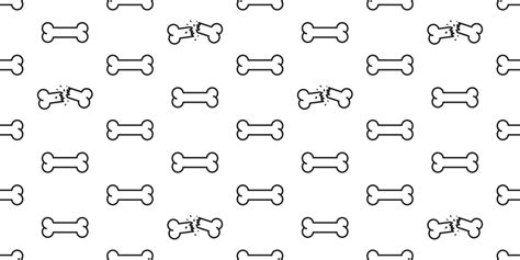 Bone Seamless Vector Pattern Dog Bone Isolated Wallpaper Background