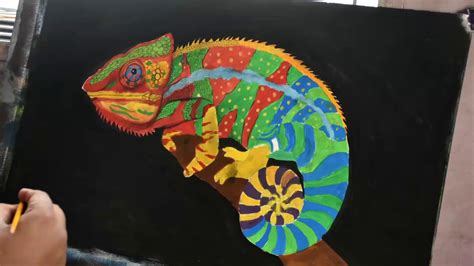 Painting Of Chameleon Timelapse Youtube
