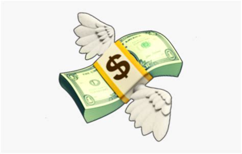 Emoji Green Money Iphone Flying Money Emoji Transparent Hd Png
