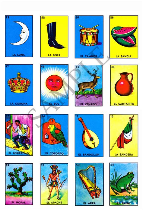 Mexican Loteria 6ftx9ft Ver2 Background  To Print Etsy