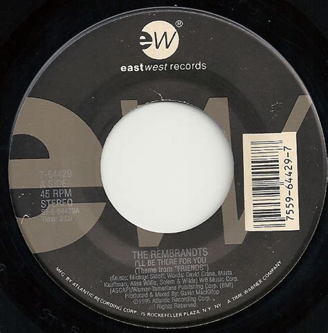 The Rembrandts I Ll Be There For You Theme From Friends 1995 Vinyl Discogs