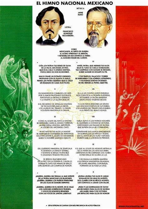 Himno Nacional Mexicano Completo Historia Del Himno Nacional Mexicano