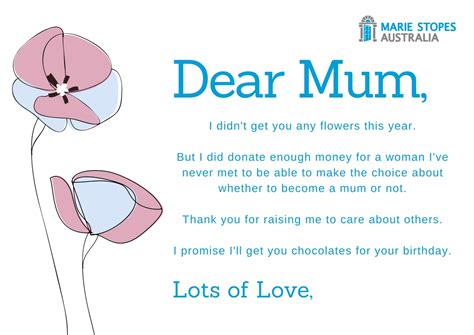 Now i know it's not mother's day in the uk, so i wondered, have australia got it wrong? Making Mother's Day Special | Marie Stopes Australia