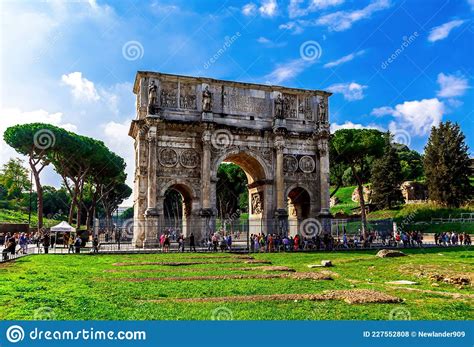 Arch Of Constantine Or Arco Di Costantino Or Triumphal Arch In Rome