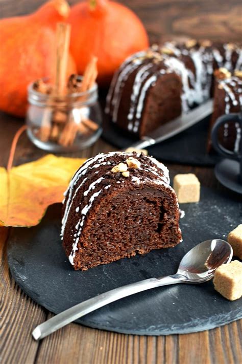 The kind of cake you don't even want to cut into because it is so beautiful. Glazed Chocolate-Pumpkin Bundt Cake Recipe - Cook.me Recipes