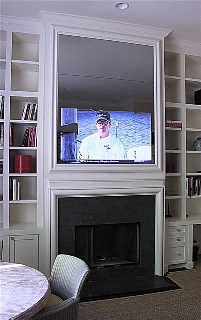 Large Custom Television Mirror Hides 60 Inch Tv For San Francisco