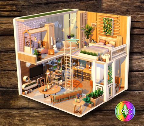 Sims4 Dollhouse Build Sims 4 Loft Sims House Sims 4 Houses All In One