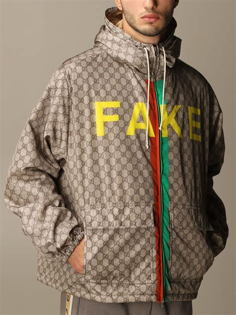 Gucci Gg Supreme Nylon Jacket With Not Fake Print Jacket Gucci Men