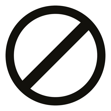 Ban Circle No Not Not Allowed Prohibited Prohibition Icon