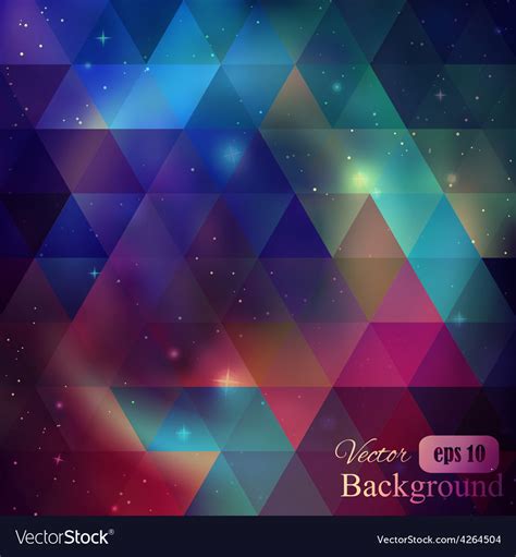 Triangle Background With Galaxy Royalty Free Vector Image