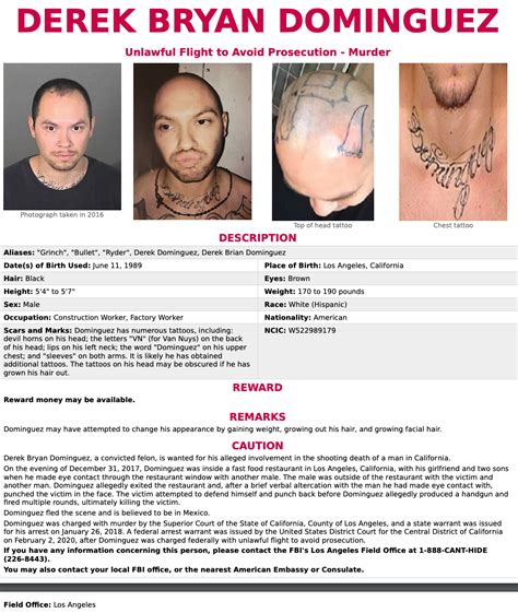 FBI S 23 Most Wanted Fugitives Accused In California Killings Across