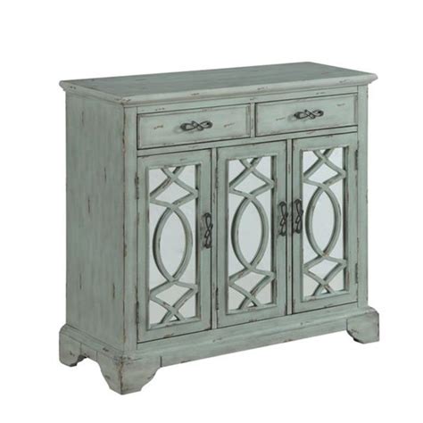Can be converted to a desk by adding a topper. 40 in. Rustic Style Credenza Accent Cabinet with Two ...