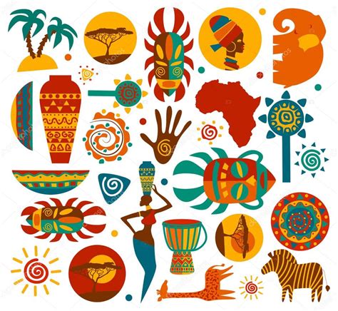 African And Safari Elements And Icons — Stock Vector © Yverovski 84177046