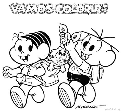 Monica E Cebolinha Desenhos Animados Para Colorir Imprimir E Pintar