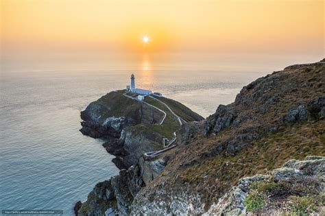 Download Wallpaper South Stack Lighthouse Anglesey Wales England