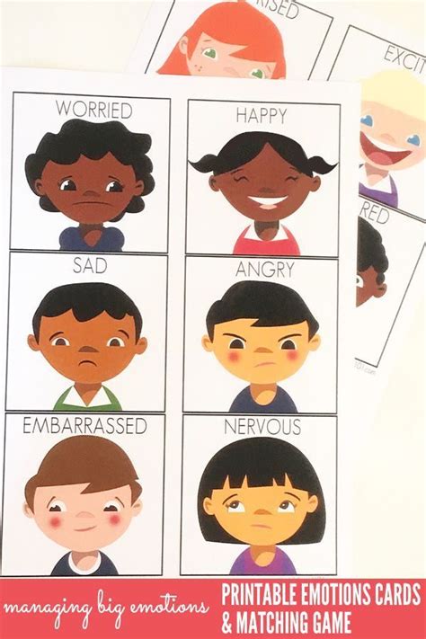Printable Emotions Cards With Emotions Games Ideas