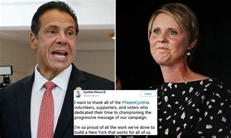 Cynthia Nixon Defeated By Andrew Cuomo In New York Democrat Primary Daily Mail Online