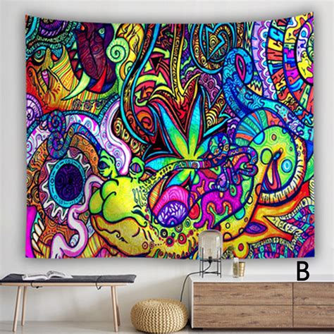 Tapestry Colorful Tapestry Psychedelic Tapestry Wall Etsy