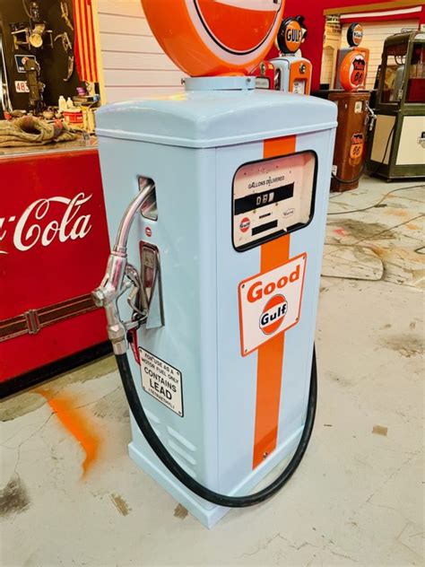 Restored American Gulf Wayne Gas Pump Stefvintagestore