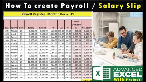 How To Create Payroll Salary I Payslip Sheet In Excel In Hindi I How