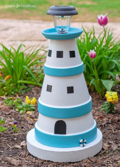 Make A Clay Pot Lighthouse